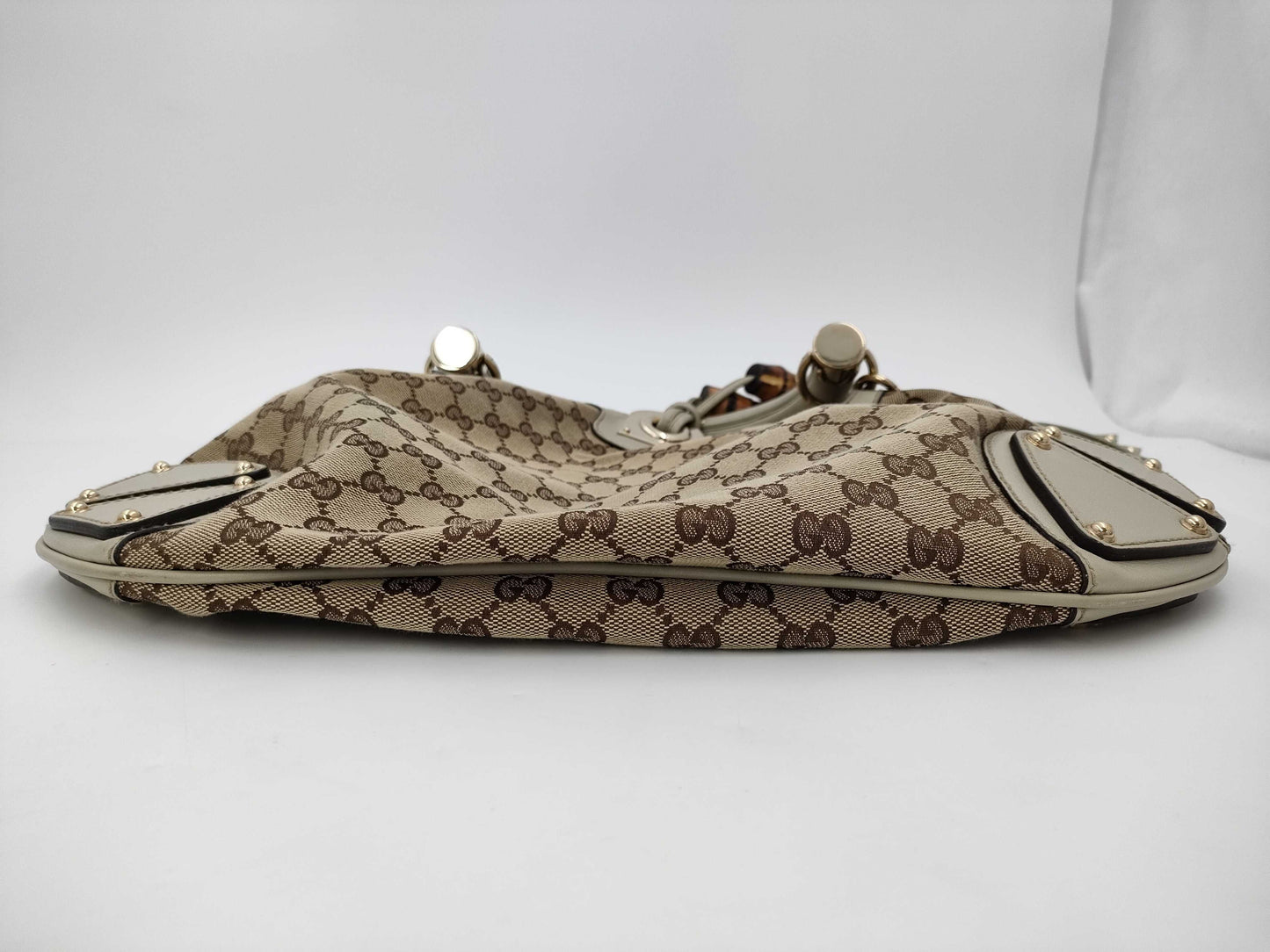 GUCCI Bamboo 185566 Indy GG Canvas 2WAY Purse