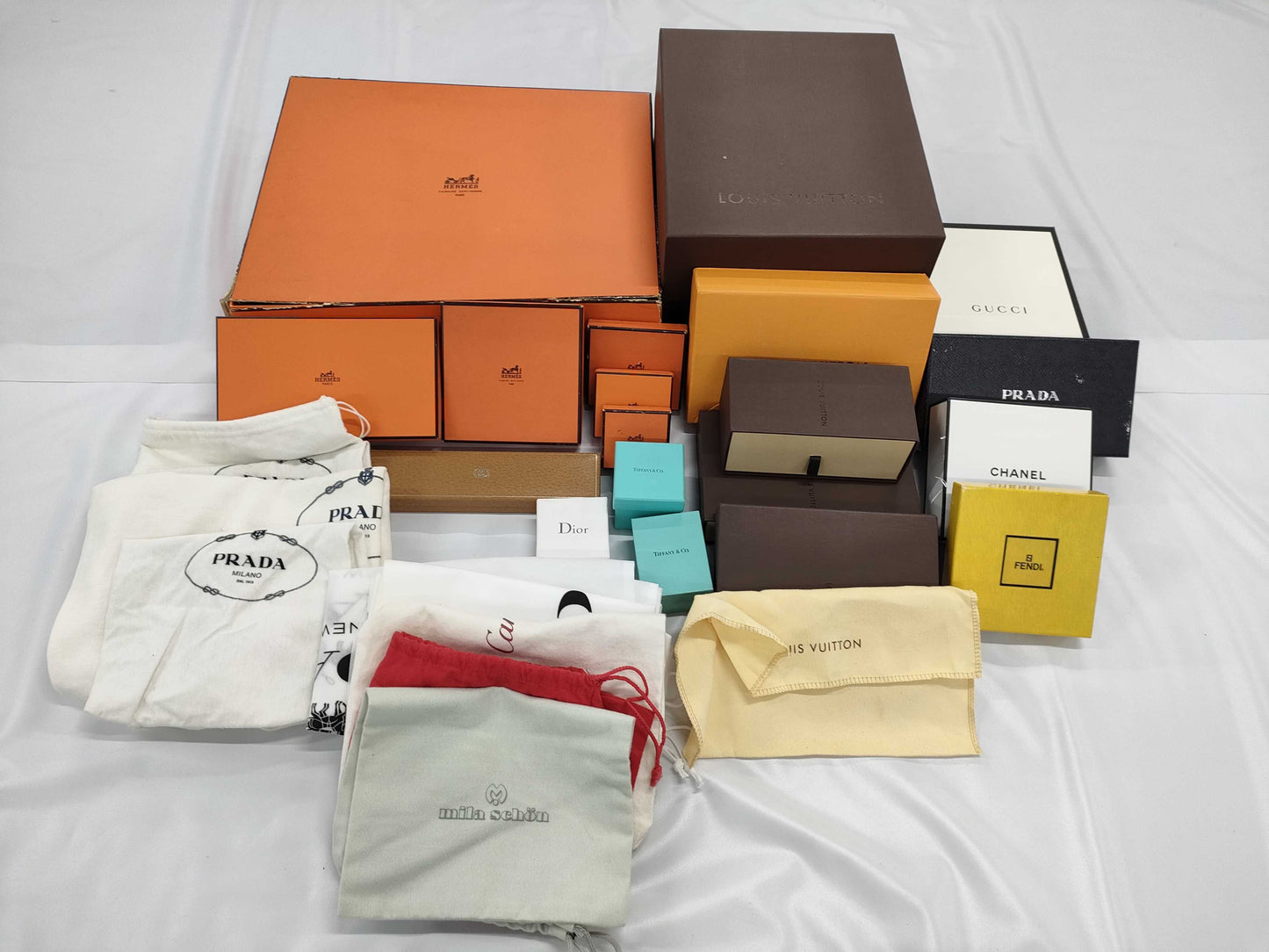 Louis Vuitton, Hermes, and other brands, box/dust bag set, brand box collection, brand box collection 