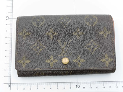 LOUIS VUITTON Monogram Porte Monnaie Tresor/Porte Monnaie Carte Credit Wallet