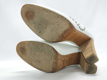 HERMES Leather/H Punching Sandals