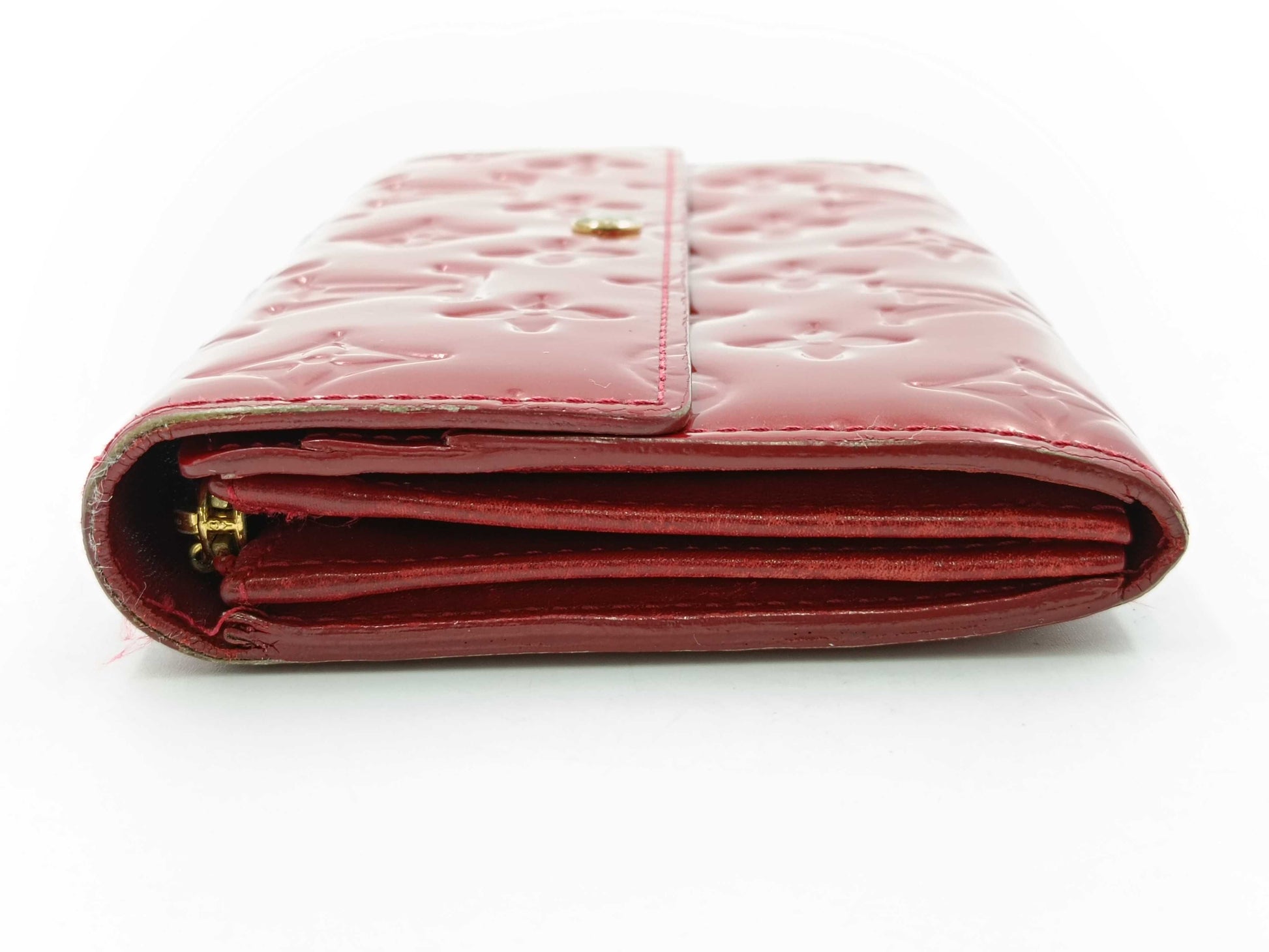 LOUIS VUITTON Vernis Portefeuille Sarah Red Wallet