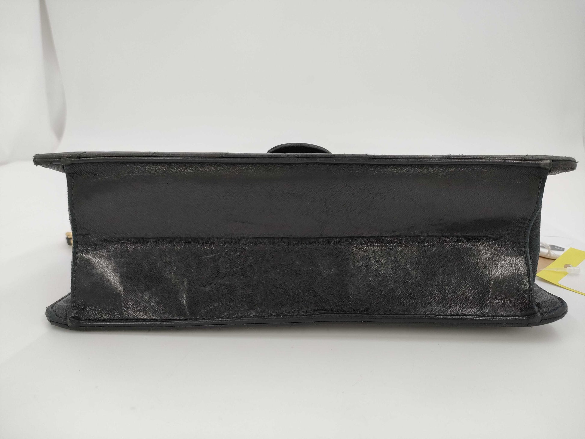 CHANEL Lambskin Matelasse Single Flap Push Lock Shoulder Bag