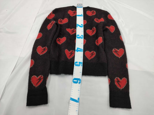 Yves Saint Laurent Knit Sweater Heart Top