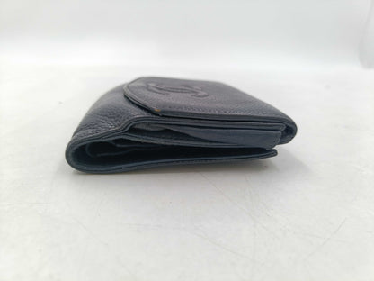 CHANEL Caviar Skin Tri-fold Wallet