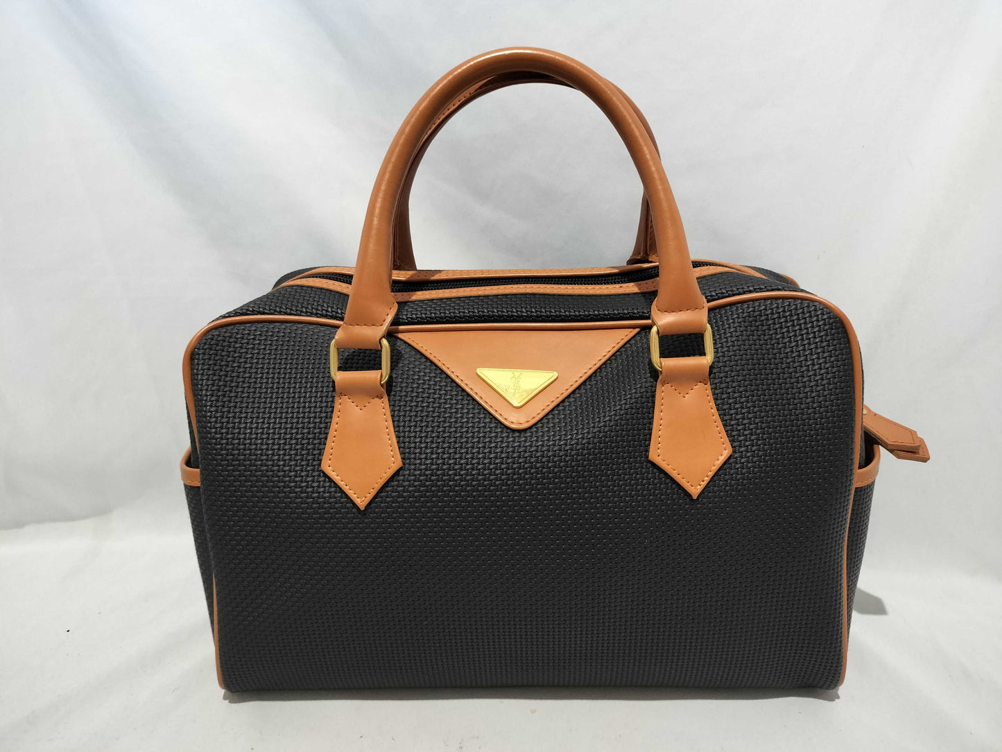 Yves Saint Laurent YSL Cassandra Triangle Plate Boston Bag Handbag