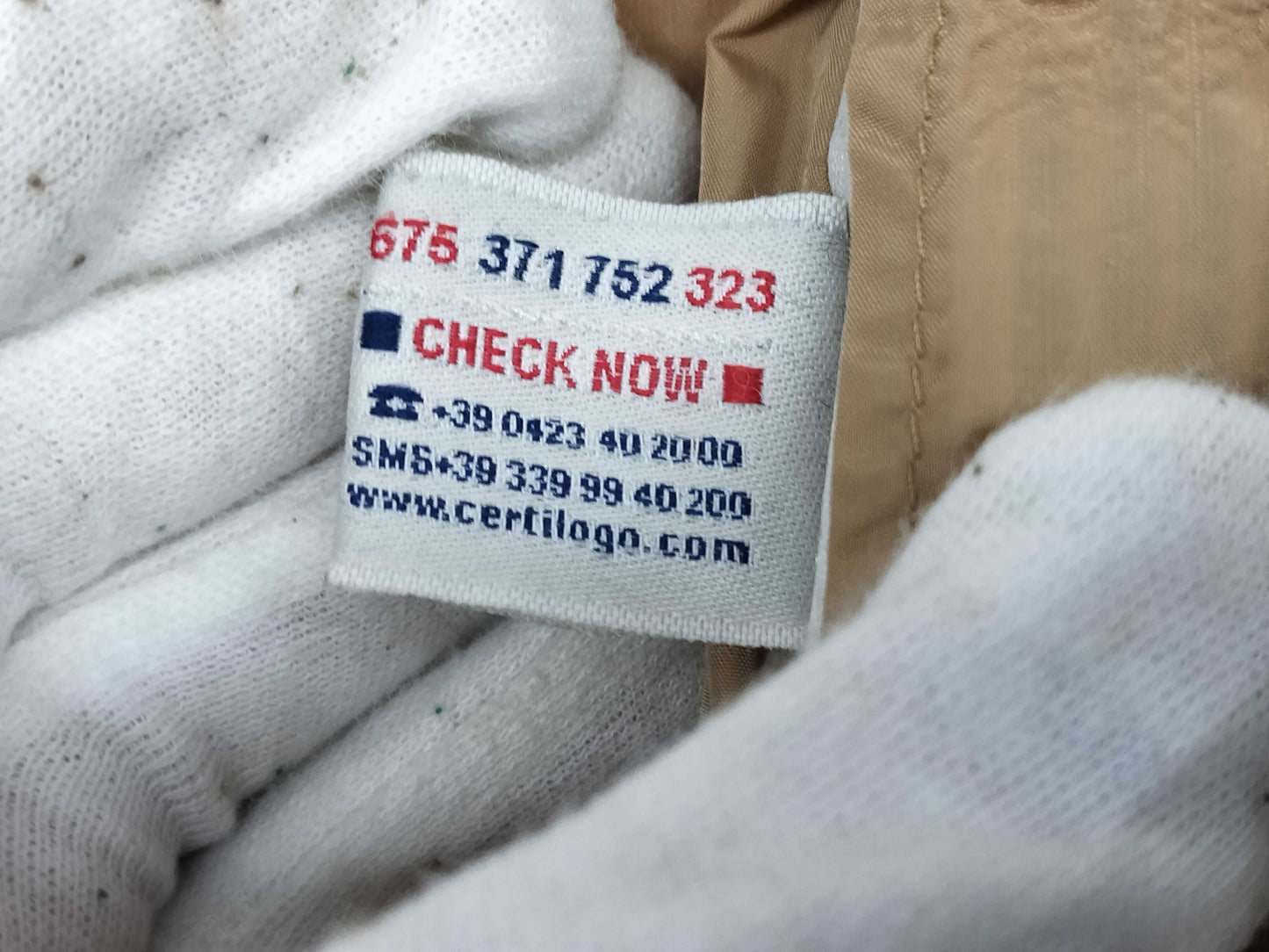 MONCLER Gazelle Down Coat, Beige, Cuff Stains, etc.