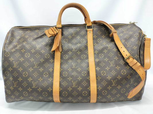 LOUIS VUITTON Monogram Keepall 60 Band Boston Bag