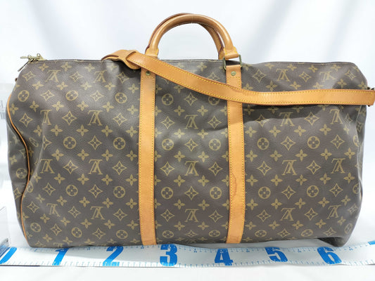 LOUIS VUITTON Monogram Keepall 60 Band Boston Bag