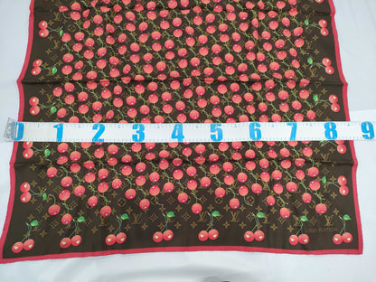 LOUIS VUITTON Monogram Cherry Scarf Scarf