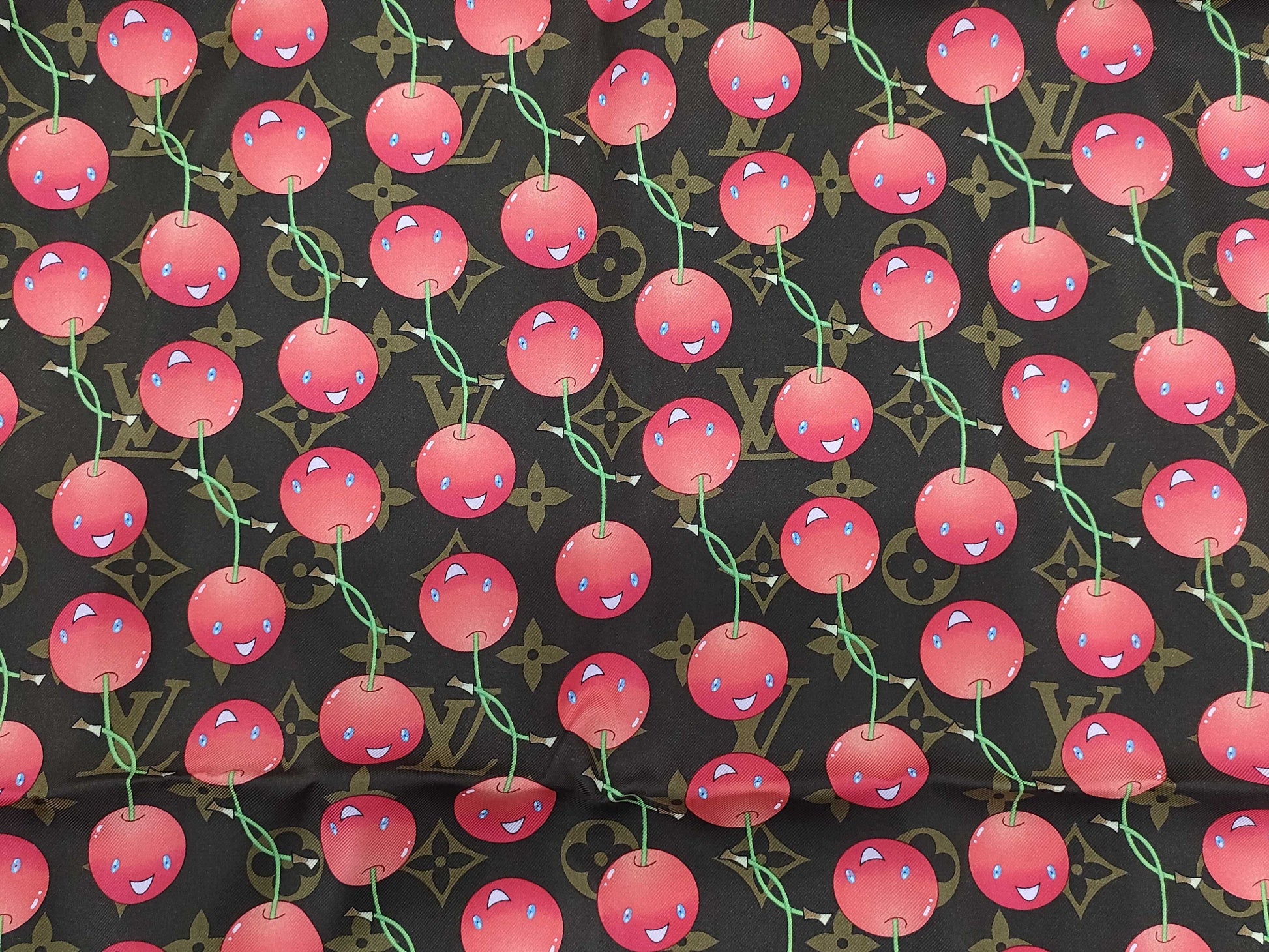 LOUIS VUITTON Monogram Cherry Scarf Scarf