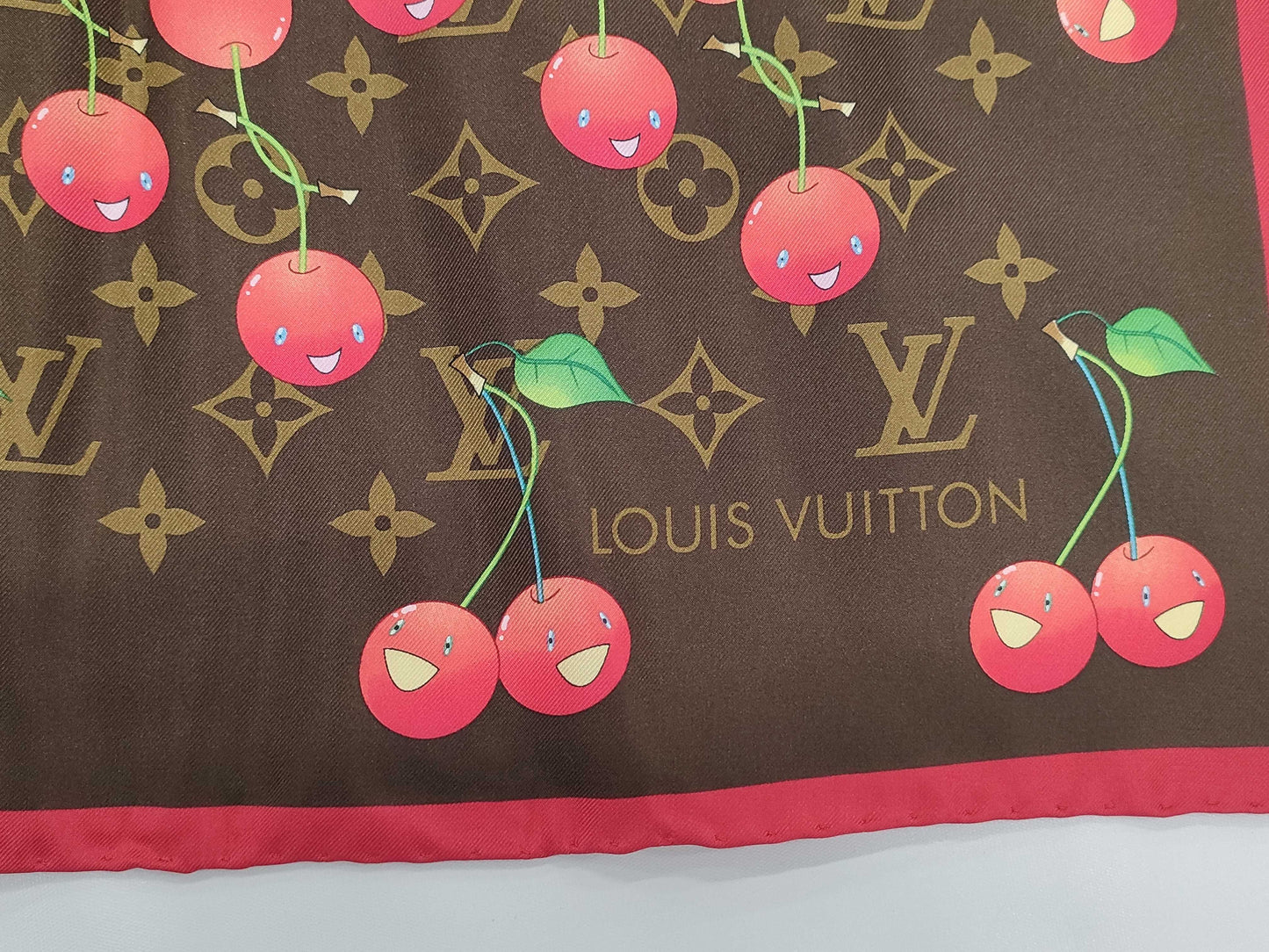 LOUIS VUITTON Monogram Cherry Scarf Scarf