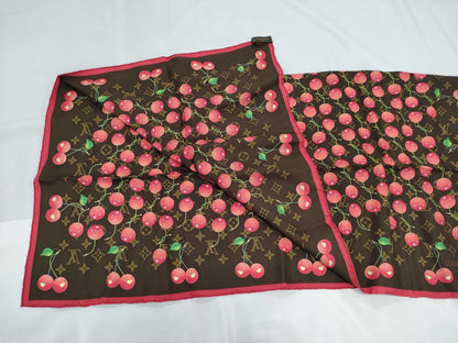LOUIS VUITTON Monogram Cherry Scarf Scarf