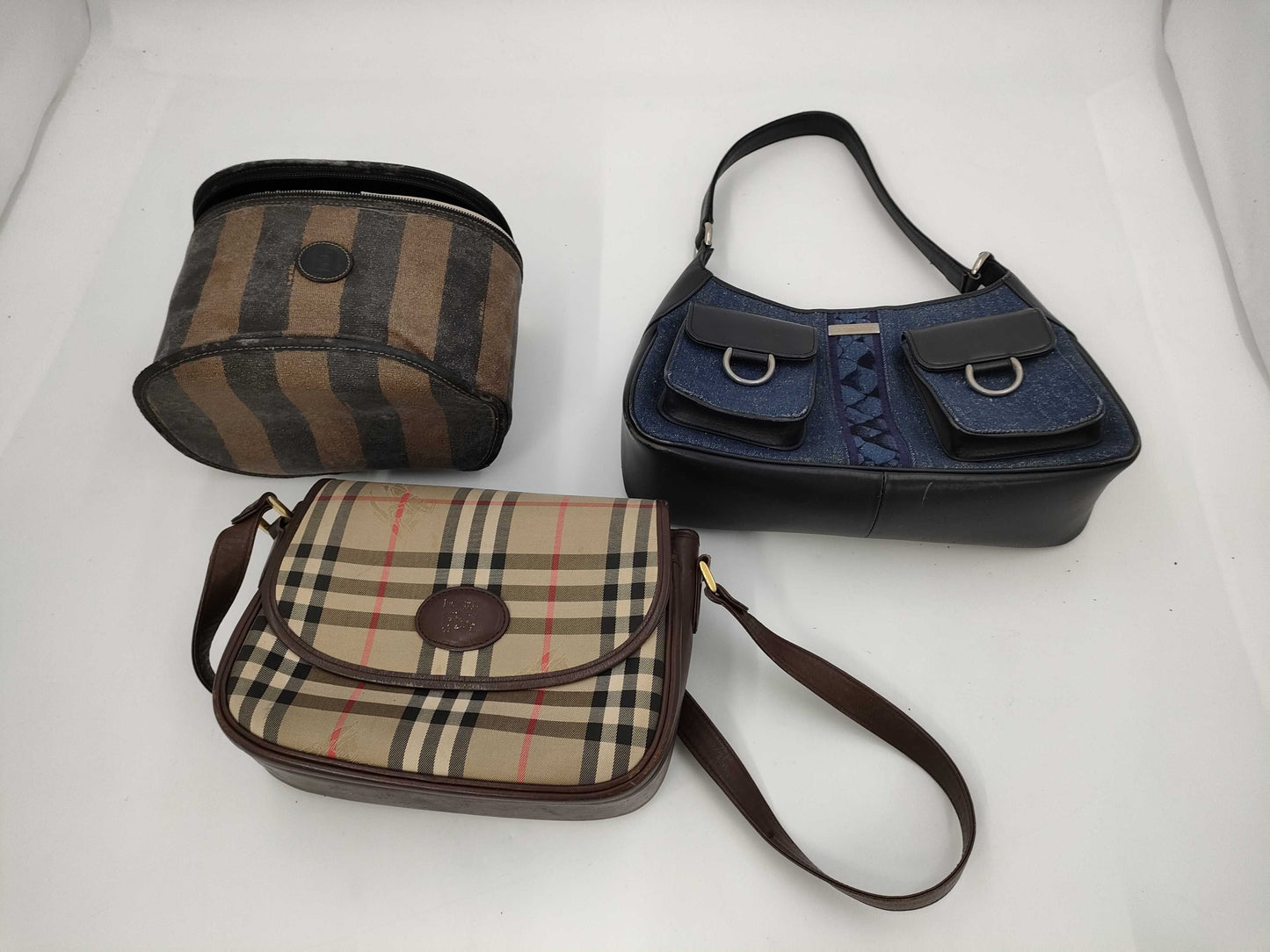 Burberry/Fendi/Leonard 3-piece bag set