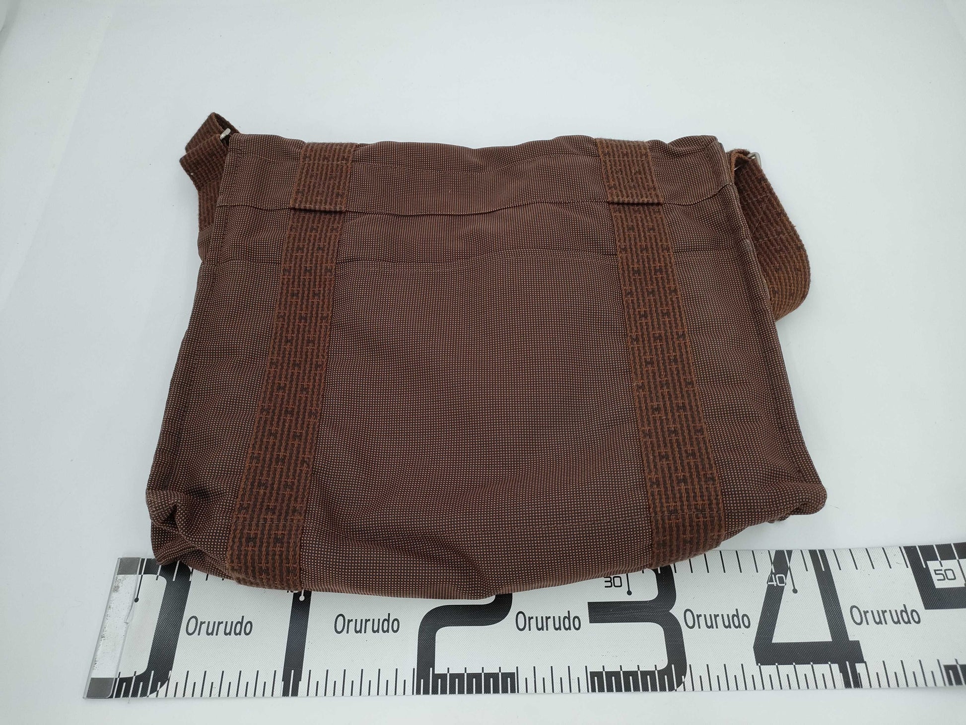 HERMES Airline Bassus MM Canvas Shoulder Bag