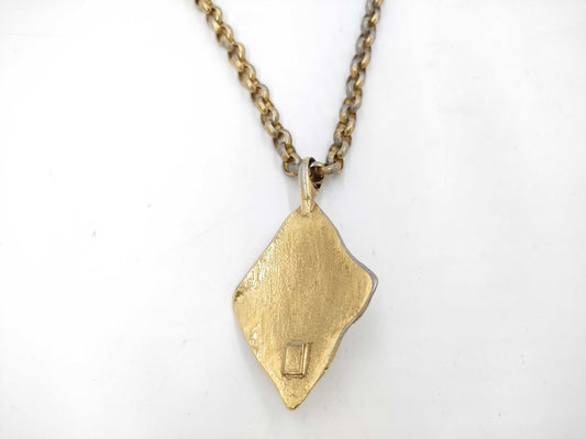 Yves Saint Laurent Stone Gold Chain Necklace