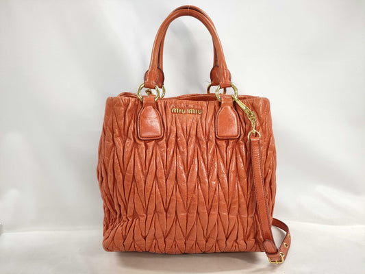 Miu Miu Matelasse 2-Way Shoulder Bag Tote Bag