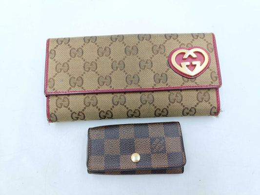 Gucci Louis Vuitton key case wallet set wallet