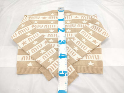 Miu Miu logo knit sweater top