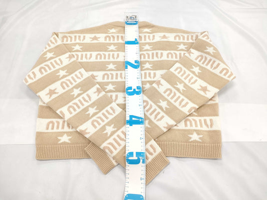 Miu Miu logo knit sweater top