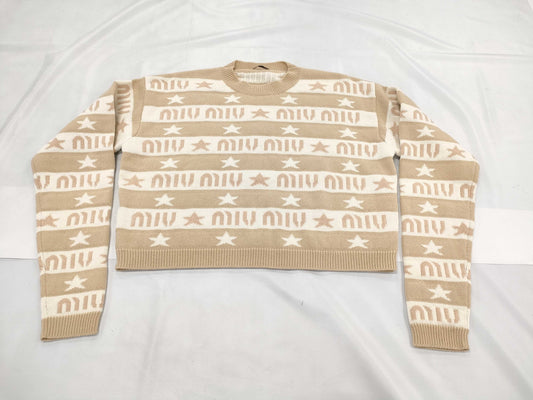 Miu Miu logo knit sweater top