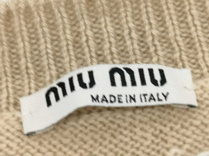 Miu Miu logo knit sweater top