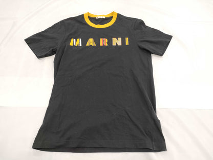 MARNI Marni Logo T-shirt Black Pattern T-shirt