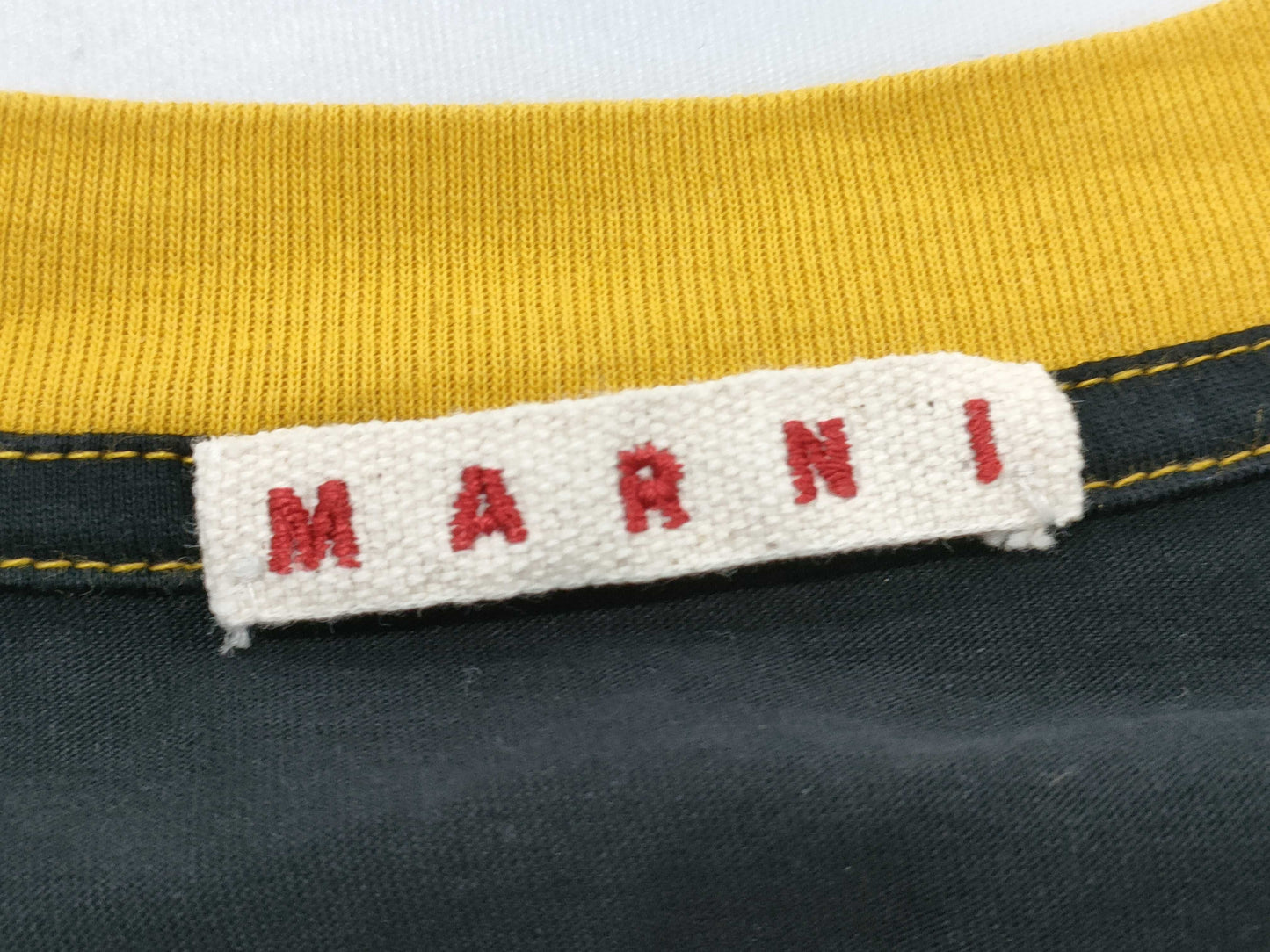 MARNI Marni Logo T-shirt Black Pattern T-shirt