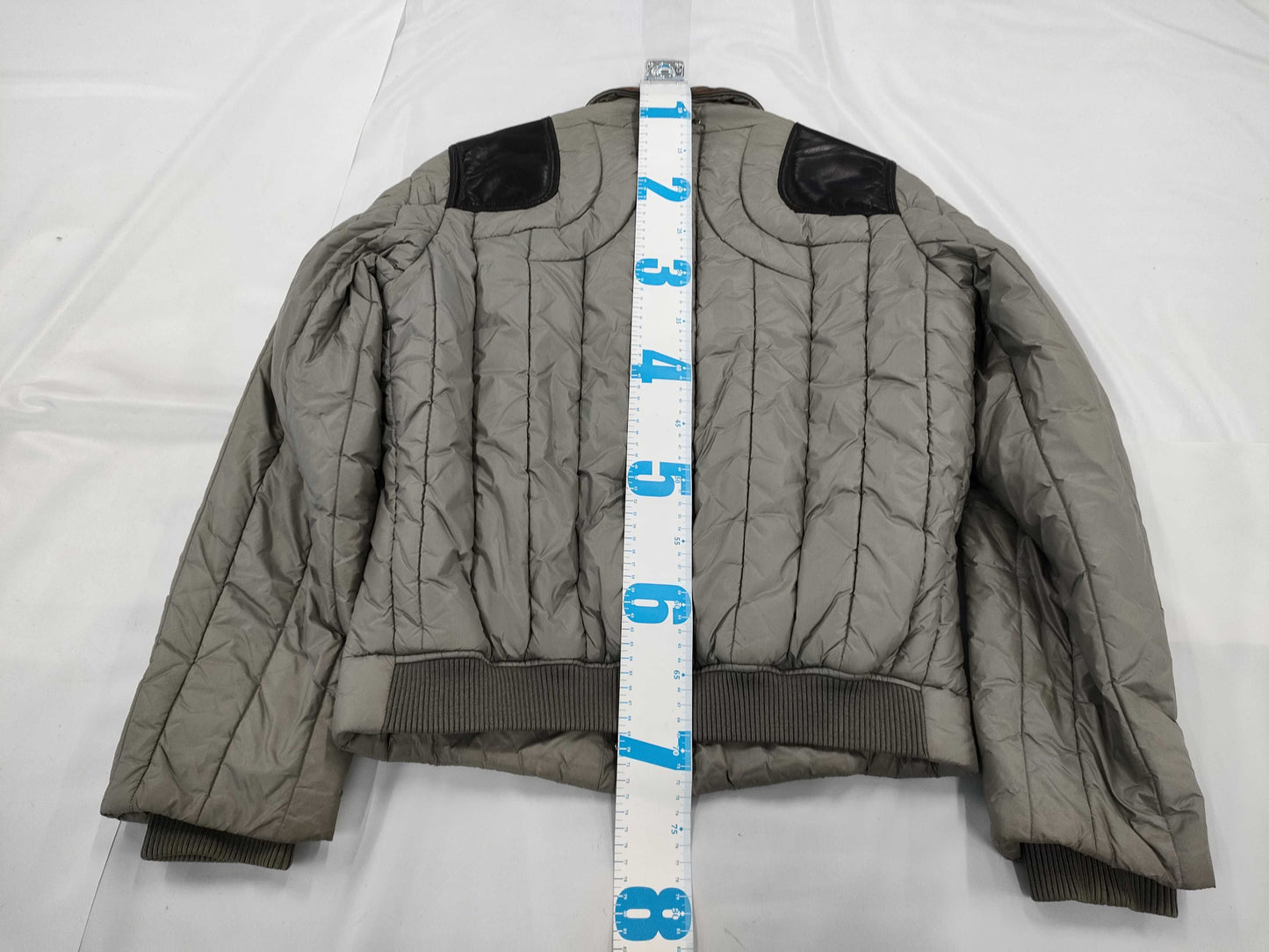 LOUIS VUITTON Leather Nylon Logo Blouson Jacket