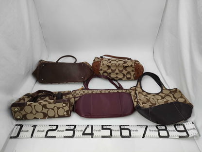 5 COACH signature tote bags and other bags