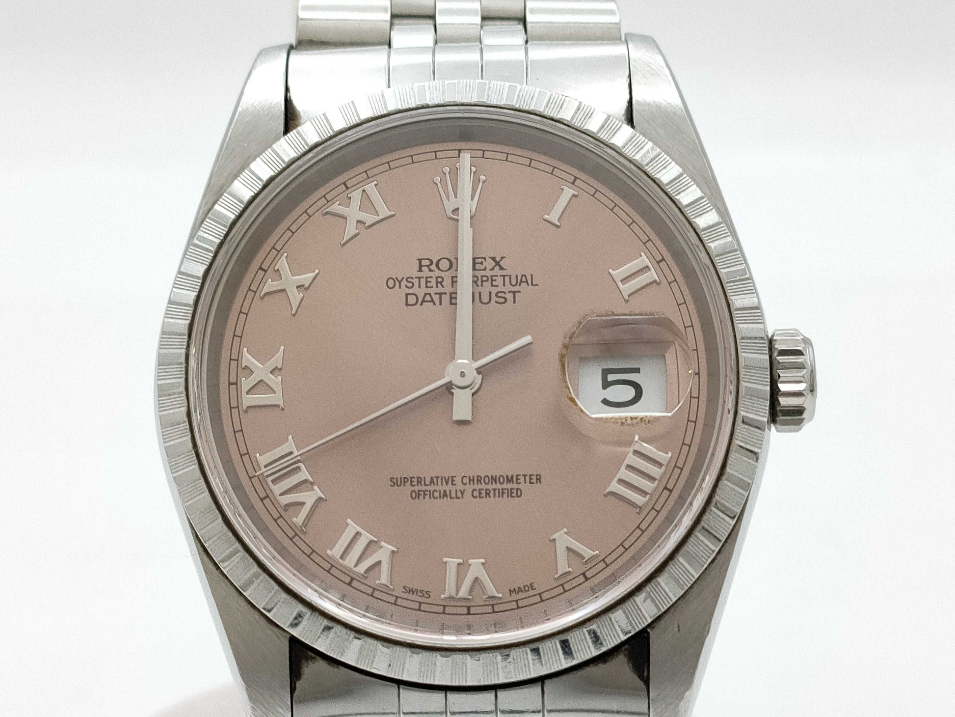 ROLEX 16220 P180726 Pink Roman Undyed Boys' Watch
