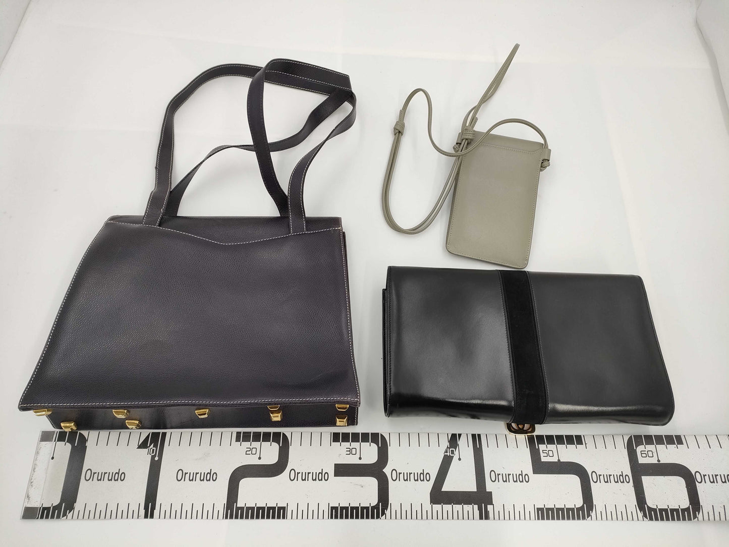Salvatore Ferragamo, Gucci, and Celine leather bags and pouches 
