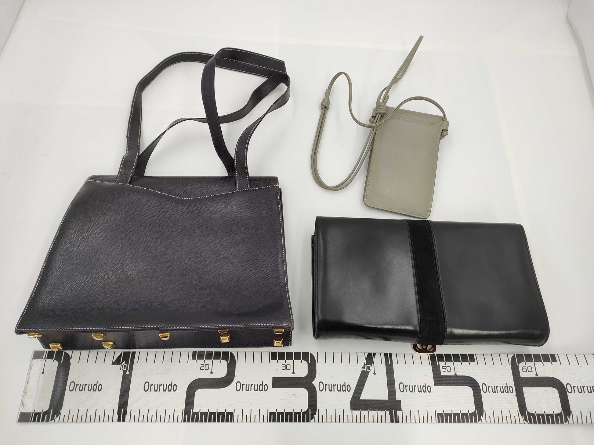 Salvatore Ferragamo, Gucci, and Celine leather bags and pouches 