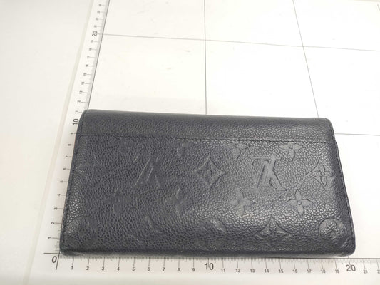 LOUIS VUITTON Monogram Empreinte Portefeuille Sarah Navy CA2138 Wallet
