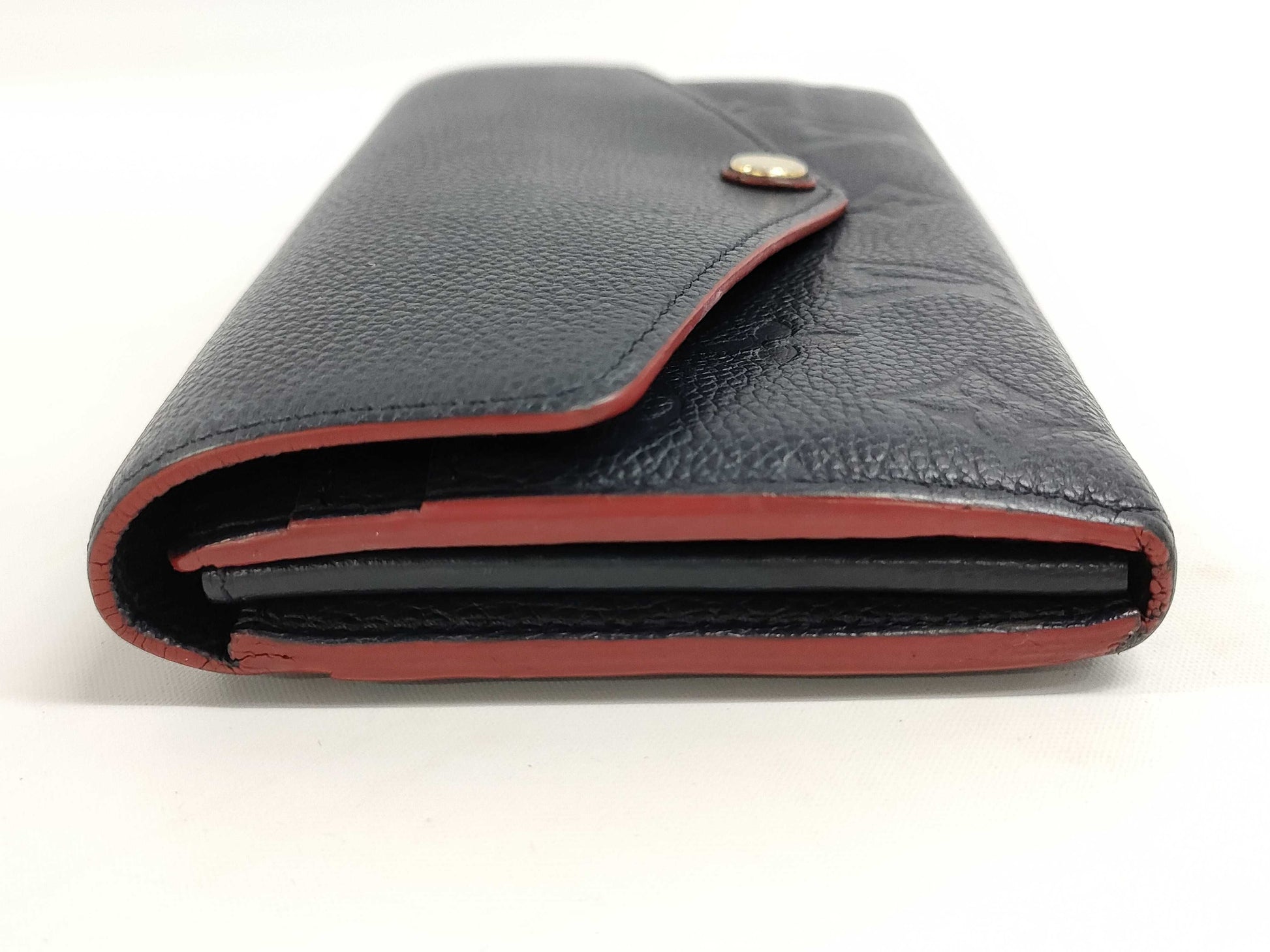 LOUIS VUITTON Monogram Empreinte Portefeuille Sarah Navy CA2138 Wallet