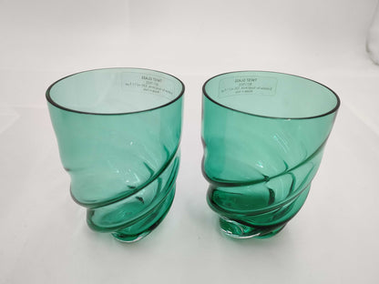 LOUIS VUITTON Twist Glass Emerald Pair Cups