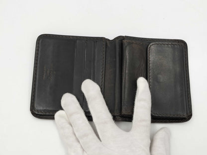 LOUIS VUITTON Leather Bi-fold Compact Wallet