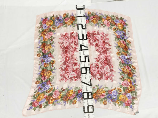 Yves Saint Laurent Floral Print 100% Silk Scarf