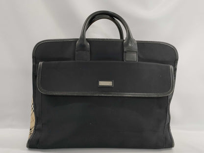 BURBERRY Nova Check Nylon and Leather Business Bag