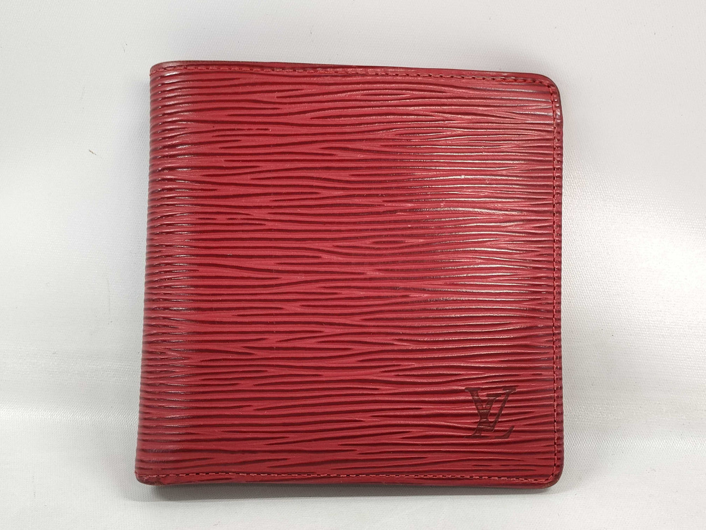 LOUIS VUITTON Epi folding wallet red