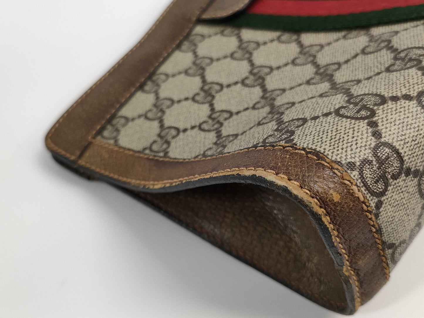 GUCCI GG Supreme 67 014 2125 Sherry Line Brown Pouch