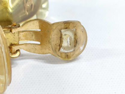 CHANEL 97 P Faux Pearl Cube Earrings