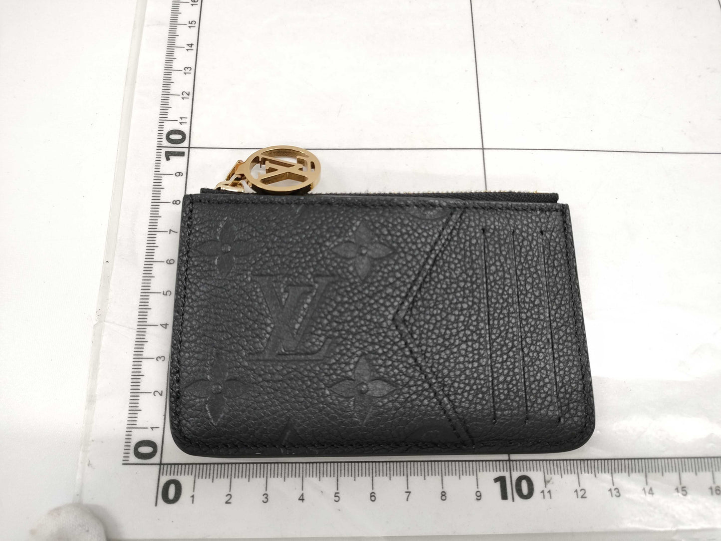 LOUIS VUITTON Monogram Empreinte Porte Carte Romy Card Case, Pass Case, Business Card Case