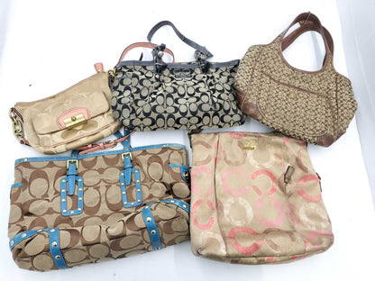 COACH Signature Canvas 5-Piece Bag Set