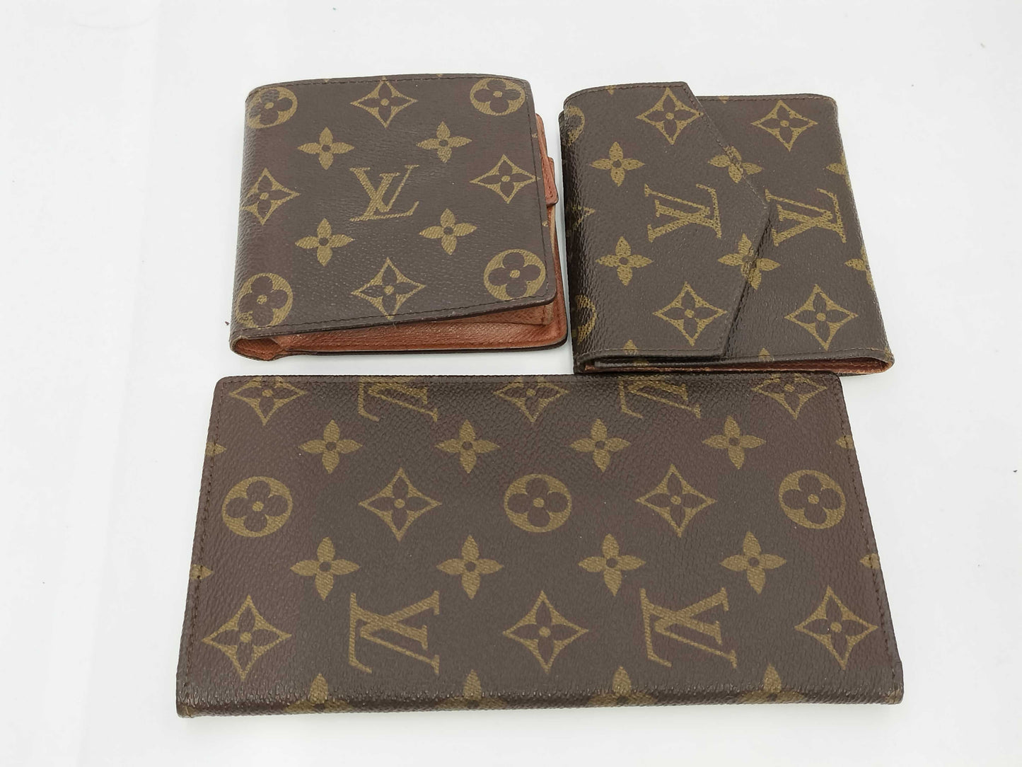 LOUIS VUITTON Monogram Wallet *3 pieces Wallet
