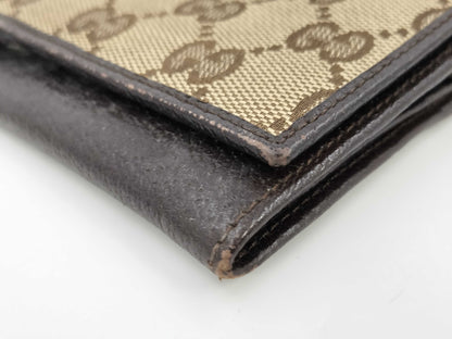 GUCCI GG Canvas 118377 Bifold Long Wallet