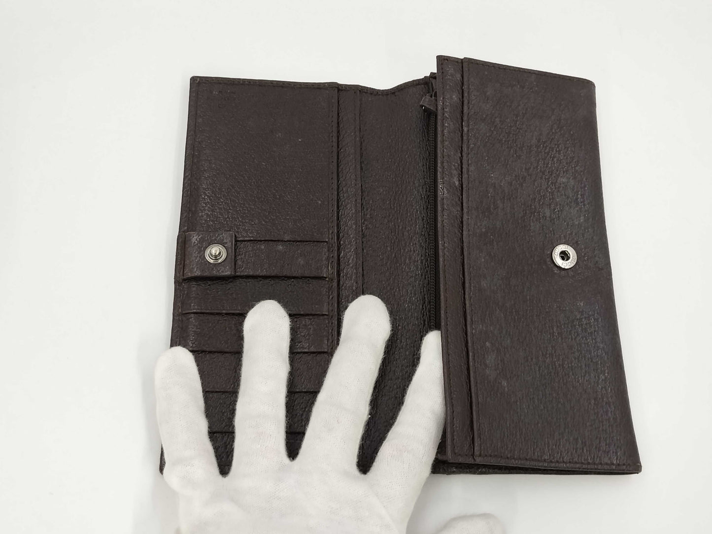 GUCCI GG Canvas 118377 Bifold Long Wallet