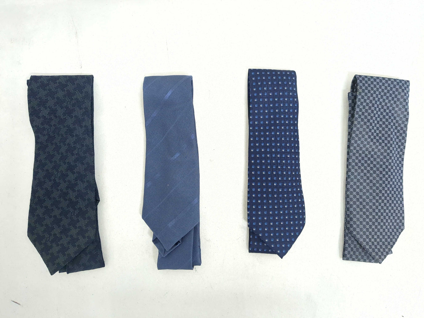 GUCCI Dunhill Fendi GG pattern blue etc. *4 ties