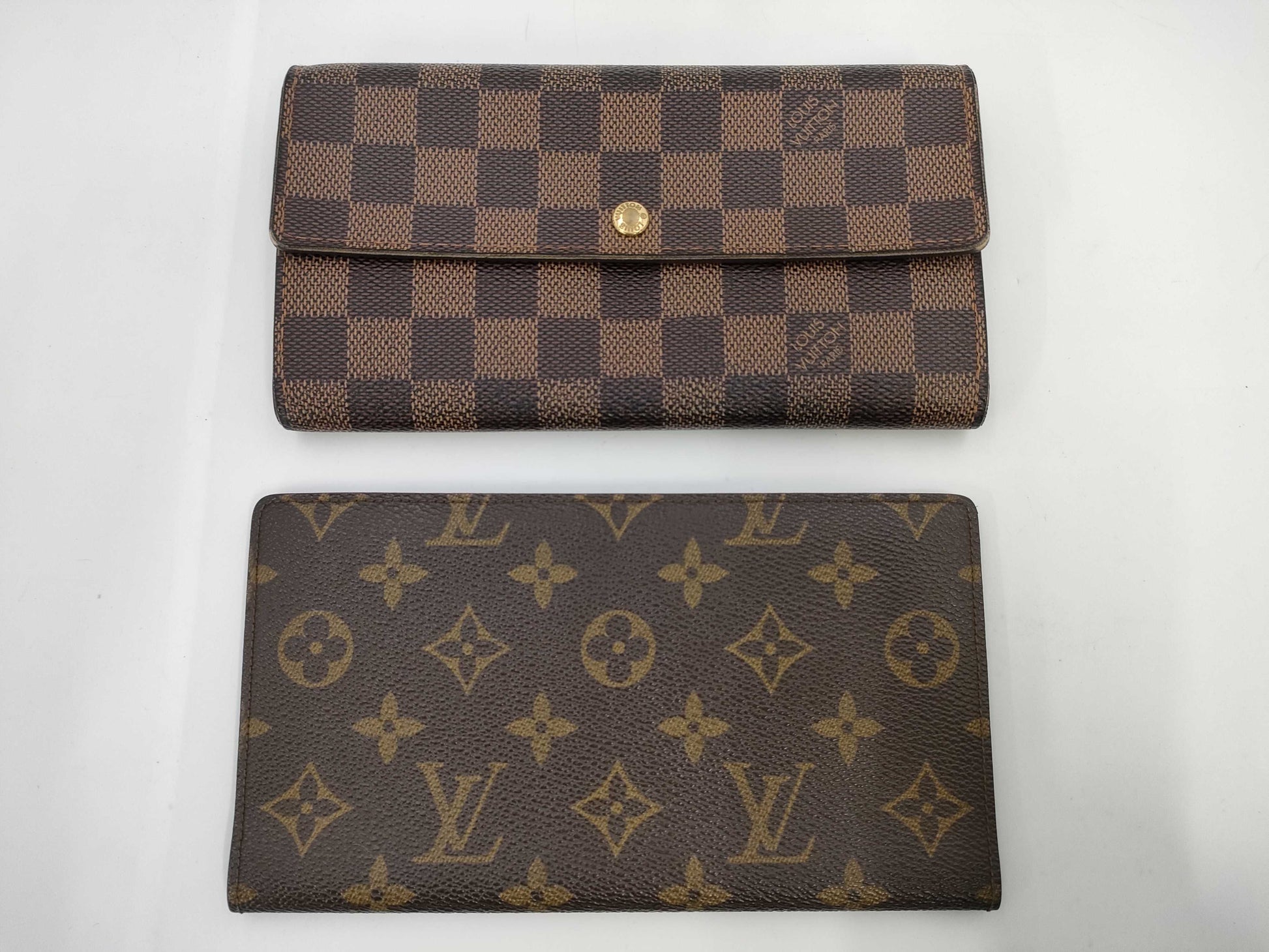 LOUIS VUITTON Damier Portefeuille Sarah/Monogram Billfold Wallet