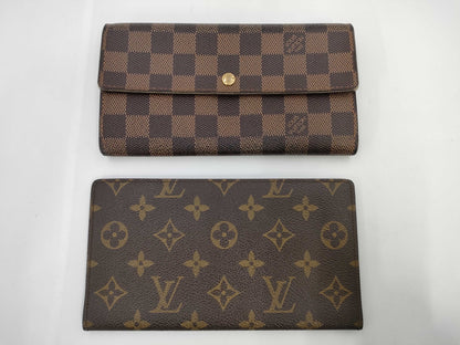 LOUIS VUITTON Damier Portefeuille Sarah/Monogram Billfold Wallet