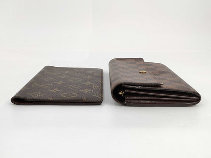 LOUIS VUITTON Damier Portefeuille Sarah/Monogram Billfold Wallet